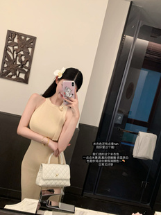 POET WONG【韩模顶配】S曲线美 挖肩显瘦巨显身材好气质百搭长裙