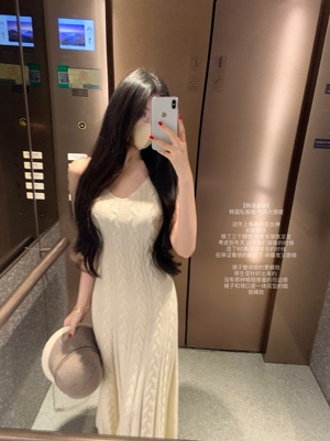 重工羊毛韩国收腰大摆连衣裙6