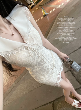 POET WONG【软香玉】贵贵千金感 重工精致定制蕾丝连衣裙气质高级