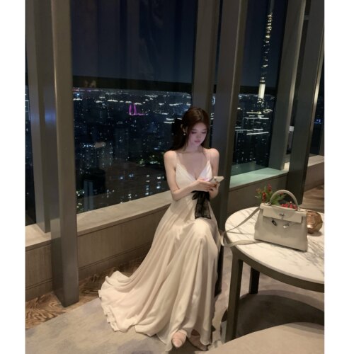 POET WONG【娇天鹅】古早女神裙 重工立体水溶蕾丝织带高级连衣裙