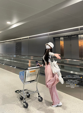 【七折清仓】Ju巨舒适!三色慵懒条纹直筒百搭休闲长裤