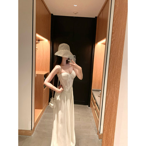 POET WONG【悠然美人】 垂垂裤 松紧腰打褶宽松长裤显瘦大摆裤夏