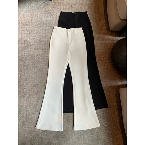 POET WONG【腿长Mvp!】封神微喇裤 加厚天丝羊毛混纺垂垂瘦瘦长裤