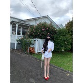 挚爱白衬衫 Lauren淡金扣 百分百纯棉 alph 设计感收腰衬衫