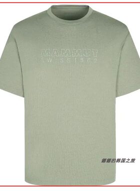 韩国代购MAMMUT猛犸象品牌LOGO印花短袖休闲宽松运动时尚T恤男款