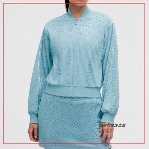韩国代购lululemon Ace Advantage 针织网眼网球夹克外套LW3KEES