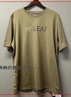 韩国代购ARCTERYX始祖鸟军鸟Leaf Word SS Logo印花圆领短袖30376