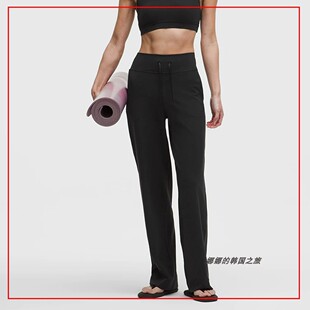 韩国代购lululemon Groove 女士高腰阔腿裤亚洲版型LW5IW3A