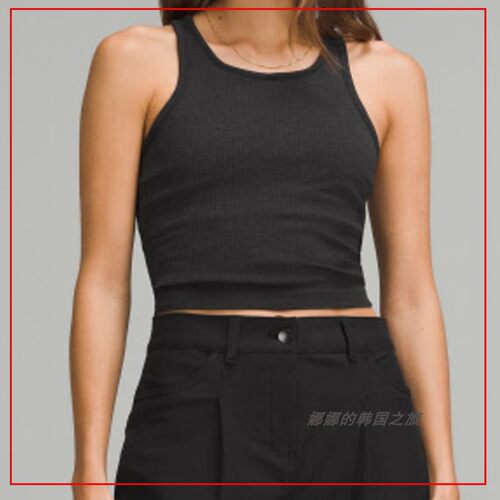 韩国代购lululemon露露乐蒙Ebb to Street短款工字背心女LW1CJUS