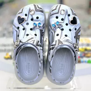 韩国代购正品Crocs厚底洞洞鞋卡骆驰幻音Disco泡芙凉拖鞋208121
