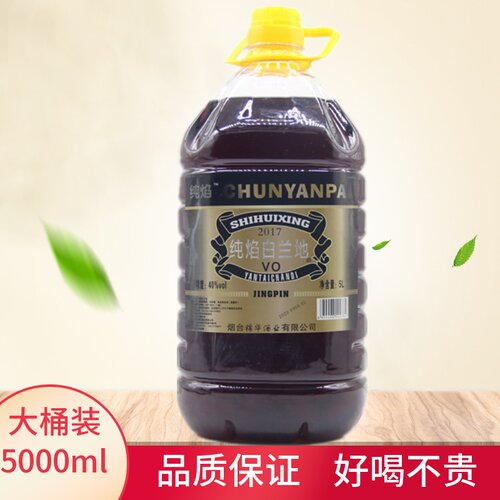 5升白兰地桶装KTV自助餐葡萄蒸馏酒40度家用调酒自饮口粮酒约10斤 - 封面