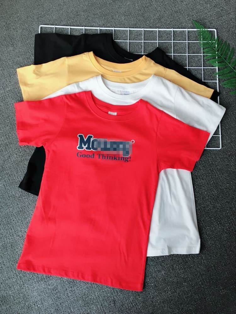 MO¼Ò 2018ÏÄÐÂ¿î °Ù´î´¿É«×ÖĸLOGOÓ¡»¨¶ÌÐäTÐôÅ®M010BSQ90-0320