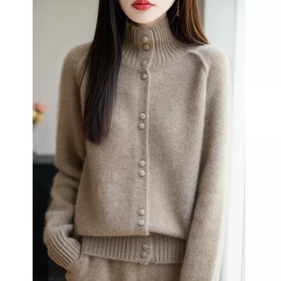 秋冬加厚宽松显瘦保暖毛衣外套