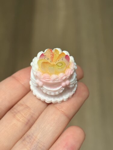 【仿真甜点系列】迷你水果奶油蛋糕造型树脂摆件创意桌面装饰
