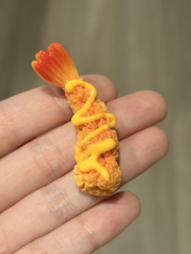 【仿真甜点系列】迷你可爱炸虾造型树脂摆件创意桌面装饰