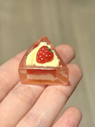 【仿真蛋糕系列】微缩透色三角水果蛋糕食玩场景树脂娃娃屋摆件