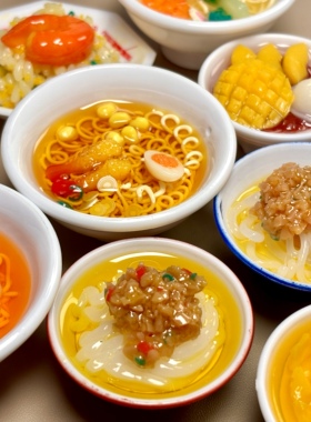 【仿真甜品小碗菜系列】5cm仿真食玩面包吐司diy微缩摆件冰箱贴