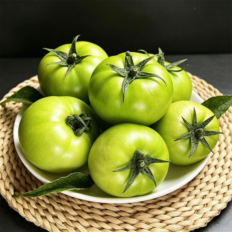 新鲜青番茄现摘未成熟西红柿农家青柿子腌菜炒菜专用酸番茄整箱
