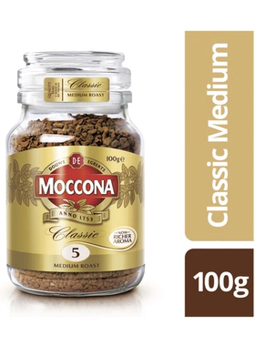 澳洲代购直邮 MOCCONA 摩可纳冻干咖啡黑/拿铁咖啡焦糖榛果 100g