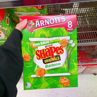 澳代购直邮 Arnotts雅乐思Shapes薄脆非油炸饼干零食200g进口食品