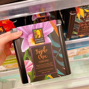 澳洲代购直邮byron bay拜伦湾无麸黑巧薄荷夏威夷果曲奇饼干 100g