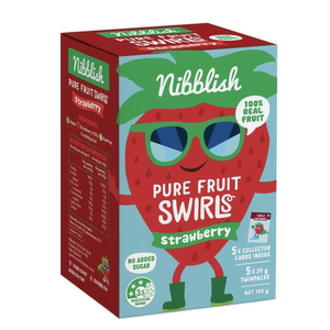 澳洲代购直邮Nibblish Pure Fruit Swirls纯果汁水果卷 100g