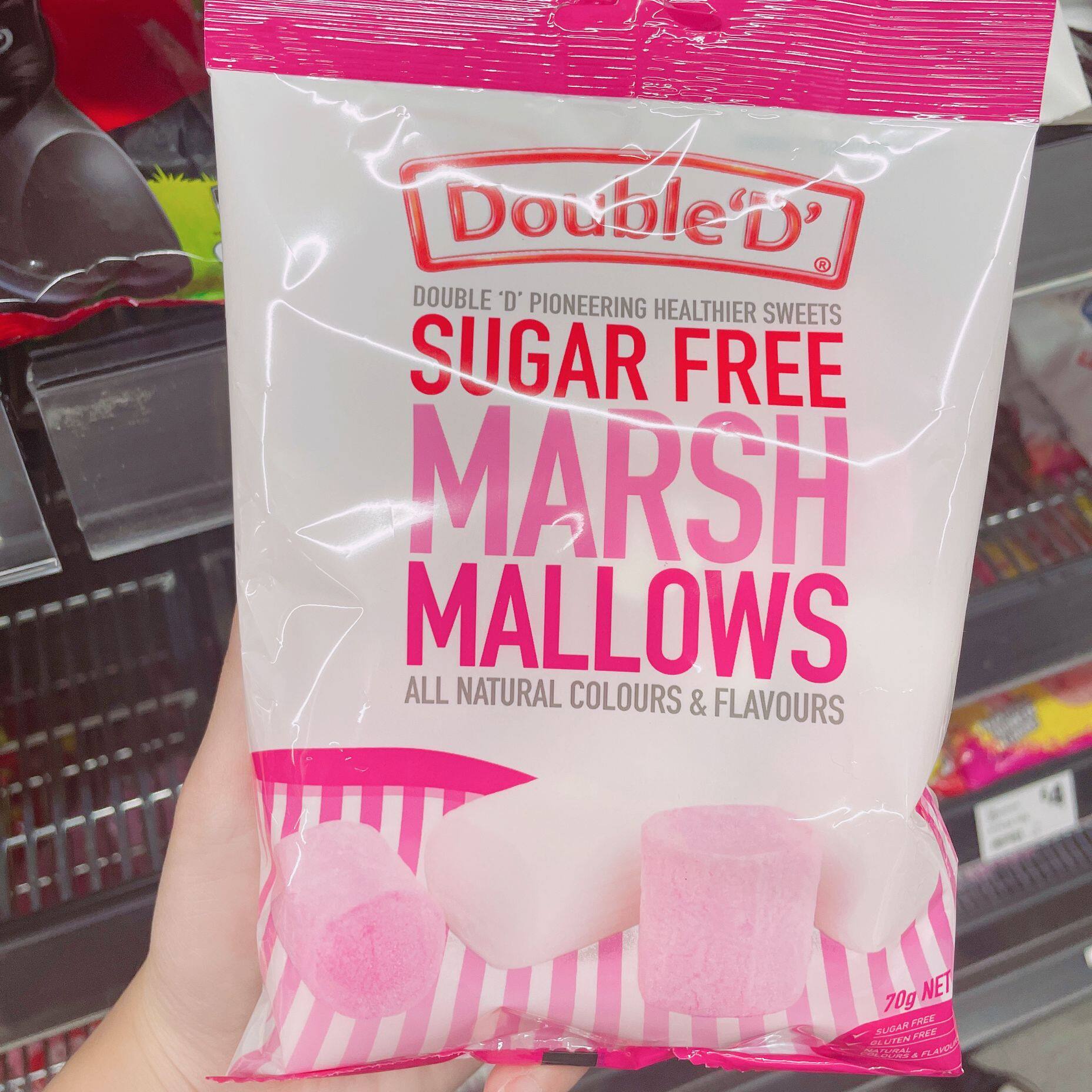 澳代购直邮double d达宝蒂无糖棉花糖水果味硬糖孕妇儿童控糖 70g