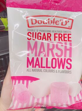 澳代购直邮double D达宝蒂无糖棉花糖水果味硬糖孕妇儿童控糖 70g