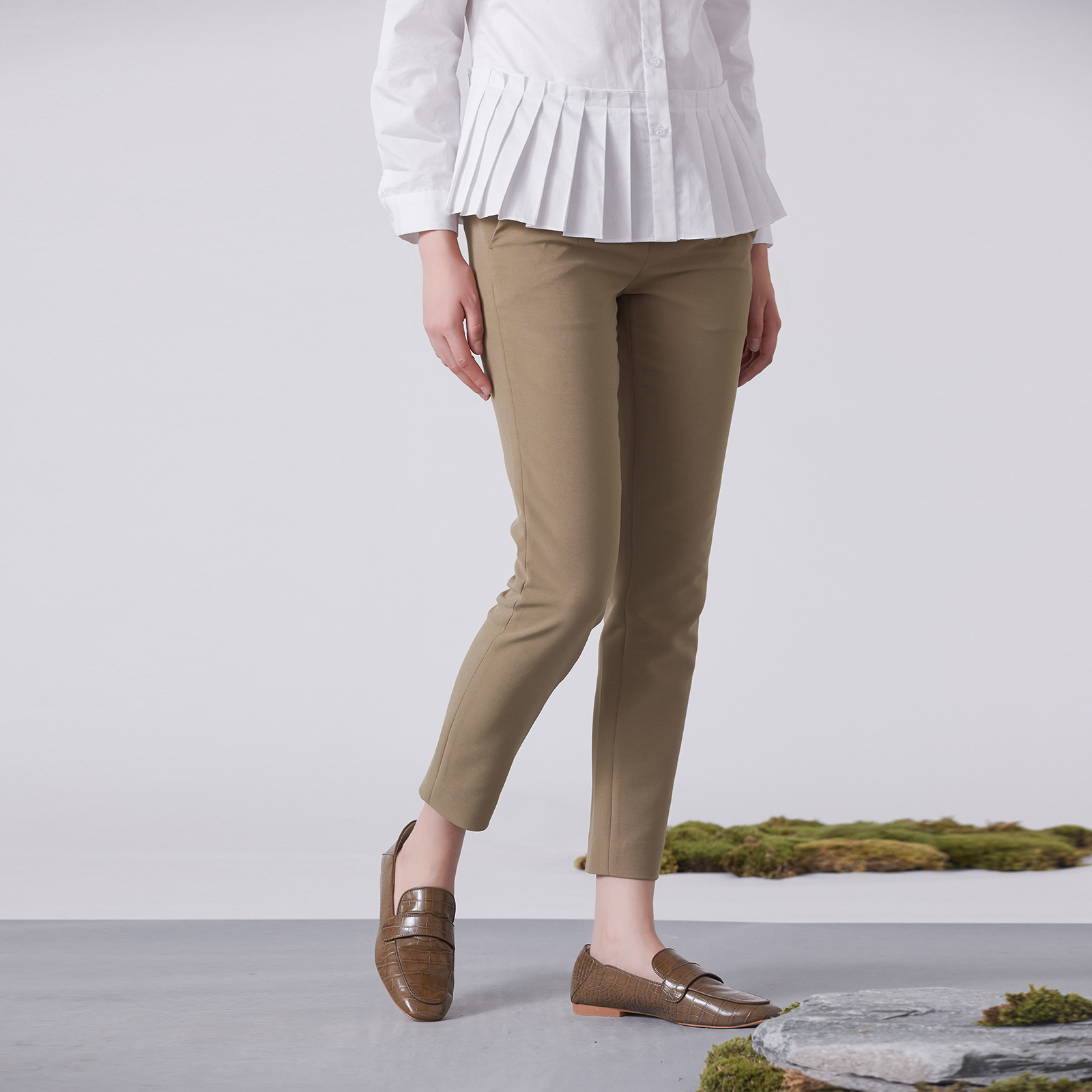 淡漠 经典时尚百搭锥形裤休闲裤