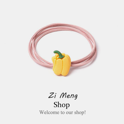 胡萝卜皮筋ins超仙韩版森系发圈