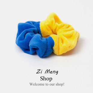 法式 大肠发圈ins简约复古甜美风猪大肠圈肥肠发绳女皮筋毛绒头绳