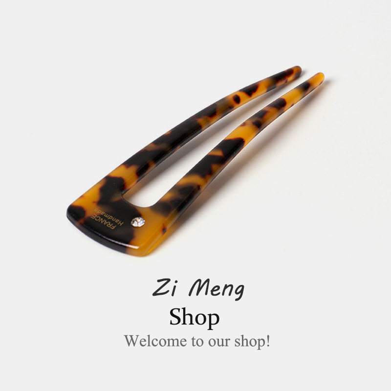 发簪新中式简约醋酸u型发钗簪子