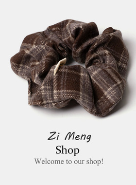 复古格子大肠发圈女2026年新款高级感扎马尾春夏发绳皮筋头绳发饰