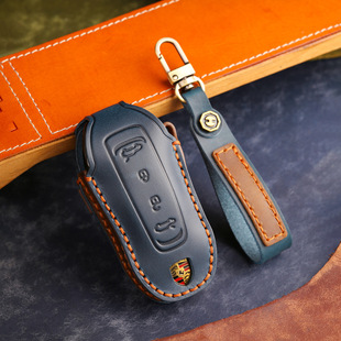 适用于新能源保时捷钥匙套真皮高档专用2025款macan车钥匙包壳扣