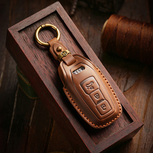 tron汽车2.0T遥控牛皮保护壳 Q6Le 适用2025新款 奥迪A5L钥匙套25款