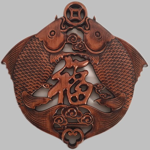 客厅卧室鲤鱼年年有余东阳木雕