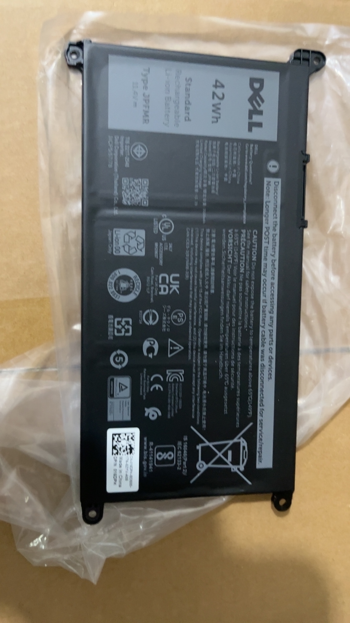 原装戴尔 Dell P90F JPFMR 3100 3400 5488 5493 5593笔记本电池