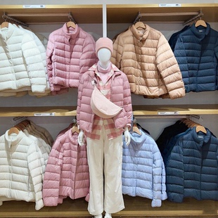 日本优款 显瘦白鸭绒保暖外套可拆卸帽内胆 轻薄羽绒服女脱卸帽修身