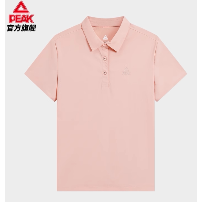 匹克运动翻领t恤女2024夏季新款潮流透气休闲衣服短袖f6242038