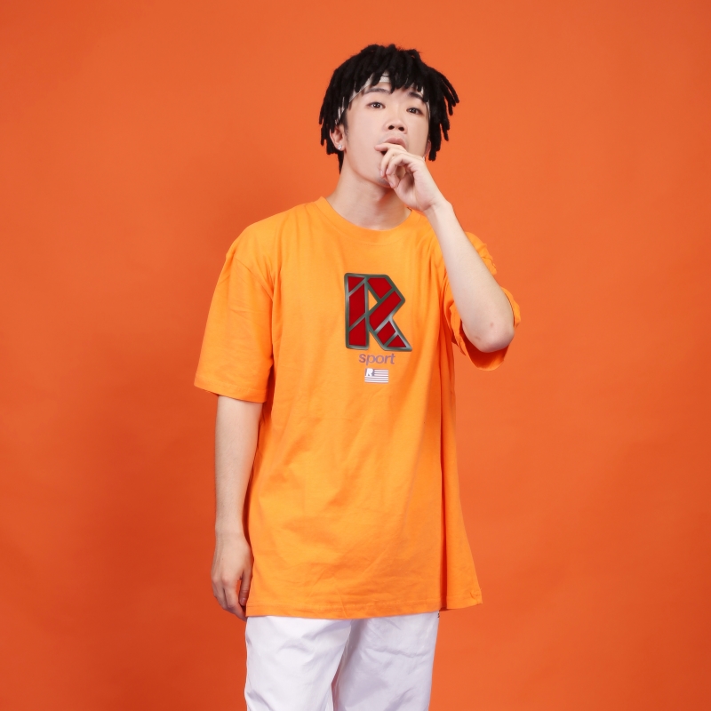 ¡¾Realsport¡¿2018 S/S °¢kͬ¿îÓ¡»¨´¿É«TÐôinsÇé¶ÌÐäoversize