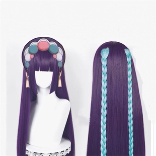原神 璃月云堇 cos假发 硅胶真头皮 一体麻花辫 无需修剪