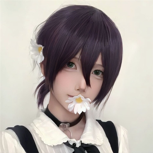 蕾塞假发cos发尾辫子扎好工厂现货电锯人动漫同款混色