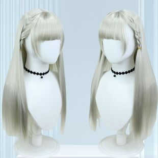 狂赌之渊 桃喰莉莉香佳cos假发 青灰色长发编发无需修剪造型款cos