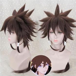 因陀罗界世安迷修文豪野犬cos真蓬松假发头皮打毛造型棕色