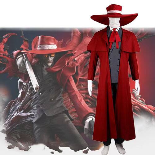 HELLSING地狱之歌cosplay皇家国教骑士阿卡德cos服阿卡多风衣长款
