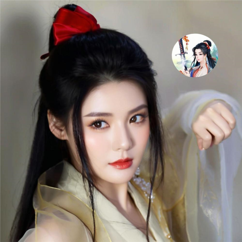 鹤童假头发cos哪吒2长直古
