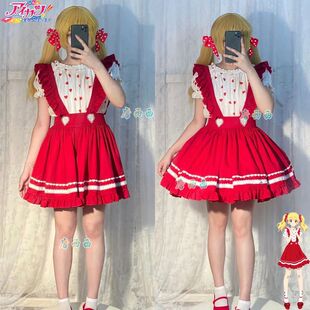 偶像活动cos服星宫莓少女红cosplay服装二次元动漫C服女装连衣裙