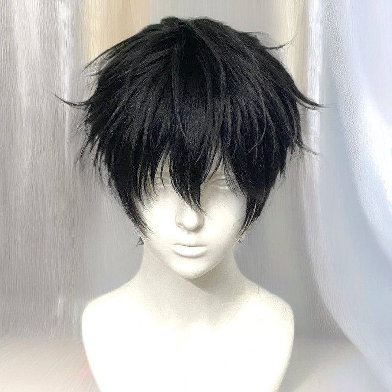 伪装学渣cos谢俞短直发黑色万用少年感微分碎盖阳光帅气全头套式