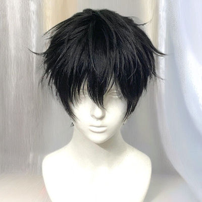 伪装学渣cos谢俞短直发黑色万用少年感微分碎盖阳光帅气全头套式