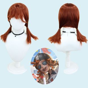 第五人格拉拉队员莉莉cos假发真头皮顶双马尾扎发发型玫瑰内网